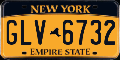 NY license plate GLV6732