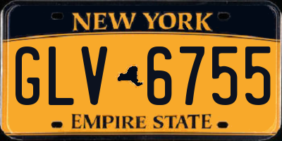 NY license plate GLV6755
