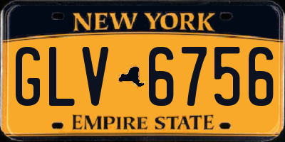 NY license plate GLV6756