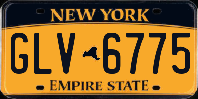NY license plate GLV6775