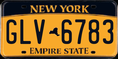 NY license plate GLV6783