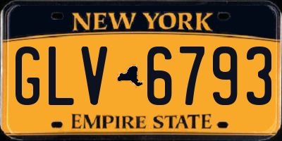 NY license plate GLV6793