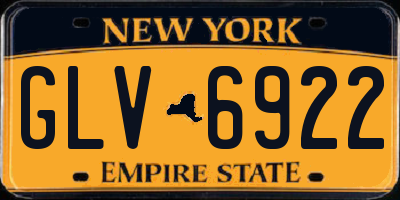 NY license plate GLV6922