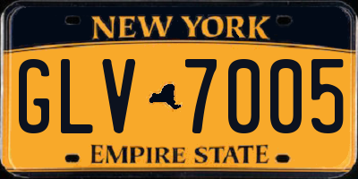 NY license plate GLV7005