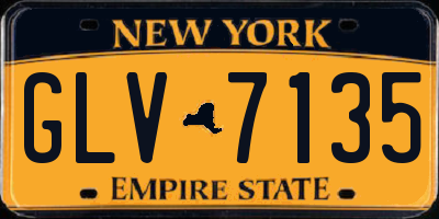 NY license plate GLV7135