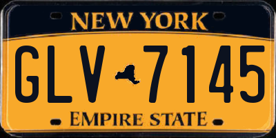 NY license plate GLV7145
