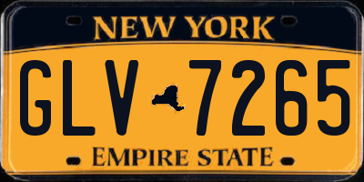 NY license plate GLV7265