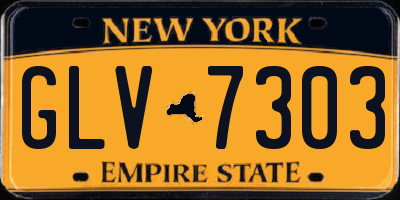 NY license plate GLV7303