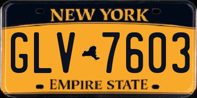 NY license plate GLV7603