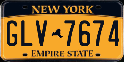 NY license plate GLV7674
