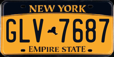 NY license plate GLV7687