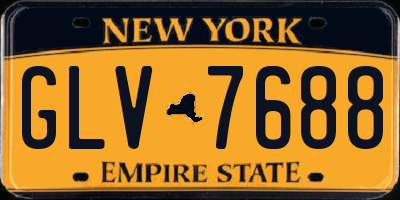 NY license plate GLV7688