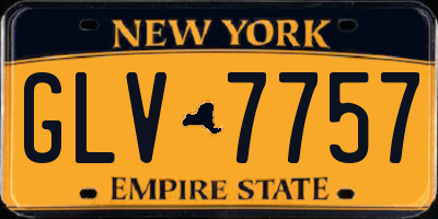 NY license plate GLV7757