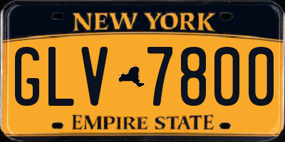NY license plate GLV7800
