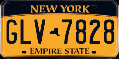 NY license plate GLV7828