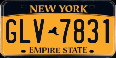 NY license plate GLV7831