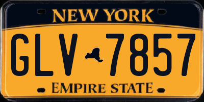 NY license plate GLV7857