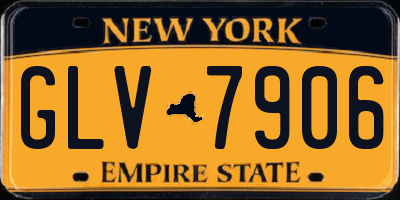 NY license plate GLV7906