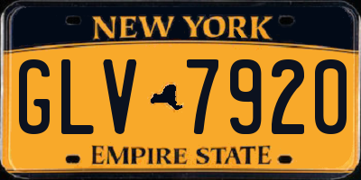 NY license plate GLV7920