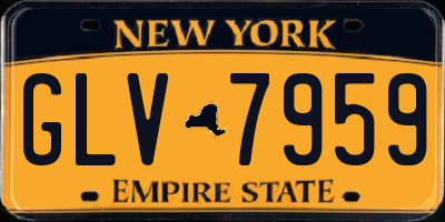 NY license plate GLV7959