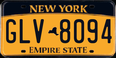 NY license plate GLV8094