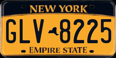NY license plate GLV8225