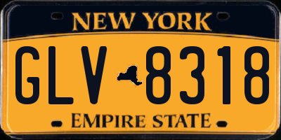 NY license plate GLV8318