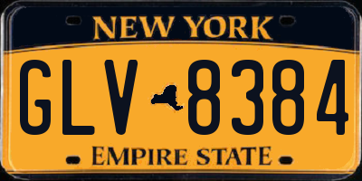 NY license plate GLV8384