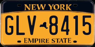 NY license plate GLV8415