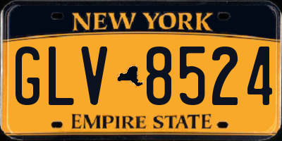 NY license plate GLV8524
