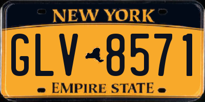 NY license plate GLV8571