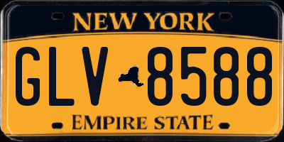 NY license plate GLV8588