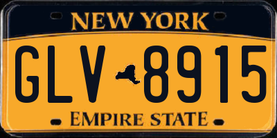 NY license plate GLV8915