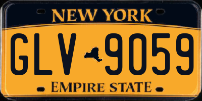 NY license plate GLV9059