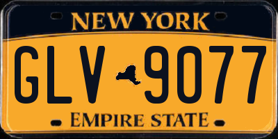 NY license plate GLV9077