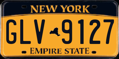 NY license plate GLV9127