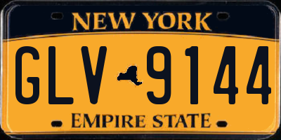 NY license plate GLV9144