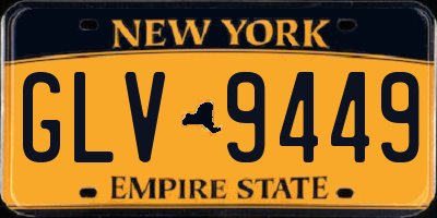 NY license plate GLV9449