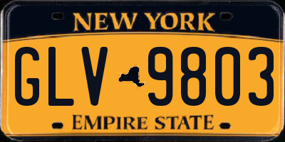 NY license plate GLV9803