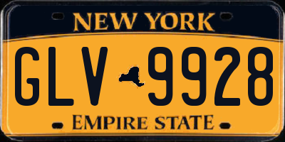 NY license plate GLV9928