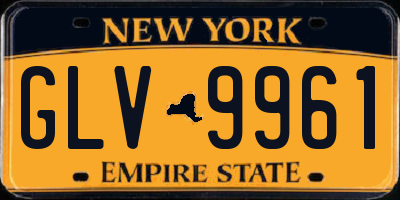 NY license plate GLV9961