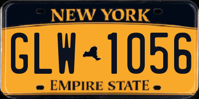 NY license plate GLW1056