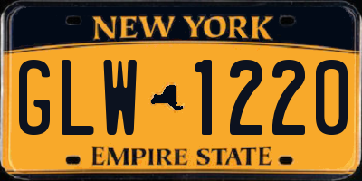 NY license plate GLW1220