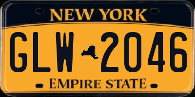 NY license plate GLW2046