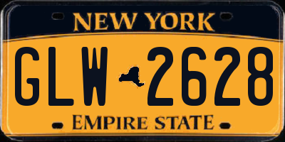 NY license plate GLW2628