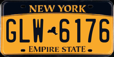 NY license plate GLW6176