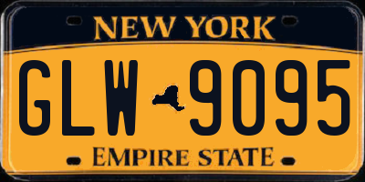 NY license plate GLW9095