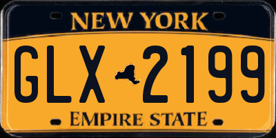 NY license plate GLX2199