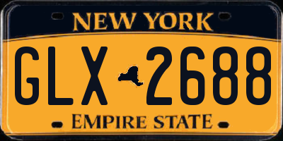 NY license plate GLX2688