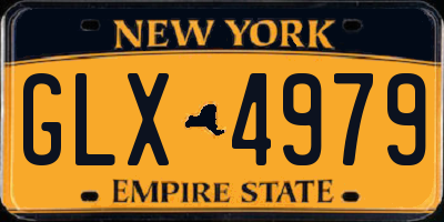 NY license plate GLX4979